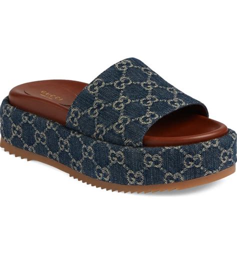 gucci monogram slide sandal|Gucci slides women's nordstrom.